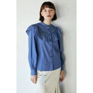 Moussy Round Frill Blouse Cottagecore Women's Size M/L